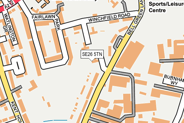SE26 5TN map - OS OpenMap – Local (Ordnance Survey)