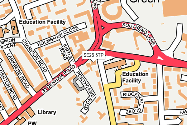 SE26 5TP map - OS OpenMap – Local (Ordnance Survey)