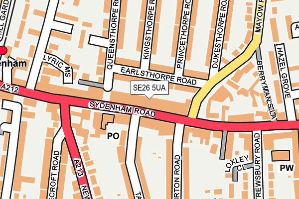 SE26 5UA map - OS OpenMap – Local (Ordnance Survey)