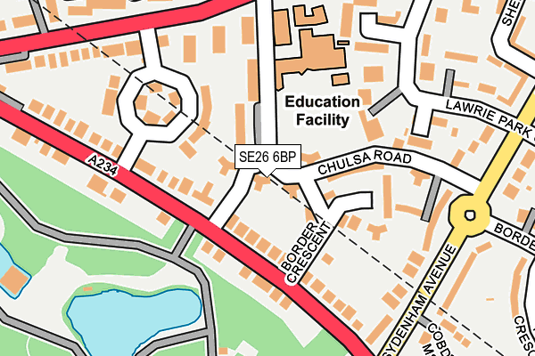 SE26 6BP map - OS OpenMap – Local (Ordnance Survey)