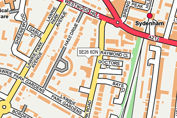 SE26 6DN map - OS OpenMap – Local (Ordnance Survey)