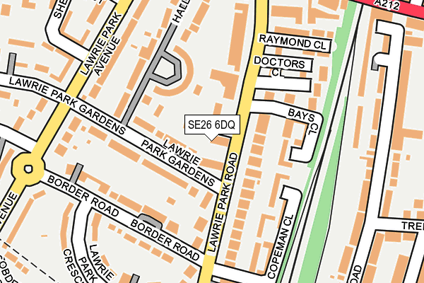 SE26 6DQ map - OS OpenMap – Local (Ordnance Survey)