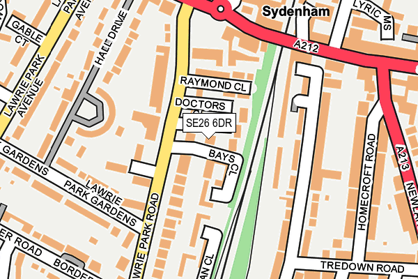 SE26 6DR map - OS OpenMap – Local (Ordnance Survey)