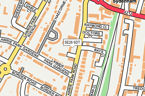 SE26 6DT map - OS OpenMap – Local (Ordnance Survey)