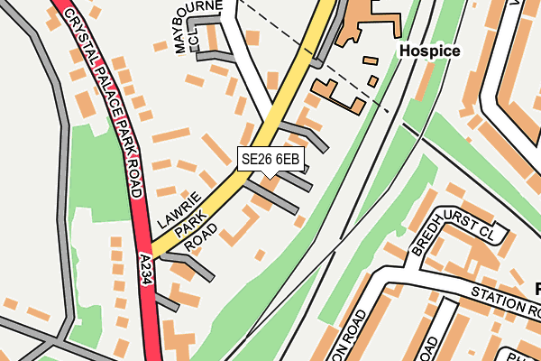 SE26 6EB map - OS OpenMap – Local (Ordnance Survey)