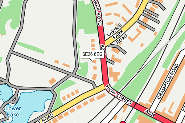 SE26 6EG map - OS OpenMap – Local (Ordnance Survey)