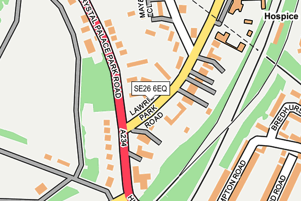 SE26 6EQ map - OS OpenMap – Local (Ordnance Survey)