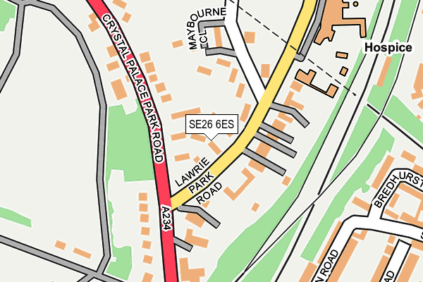 SE26 6ES map - OS OpenMap – Local (Ordnance Survey)