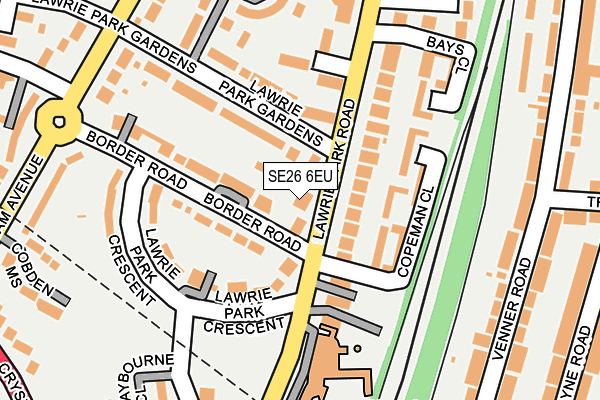 SE26 6EU map - OS OpenMap – Local (Ordnance Survey)