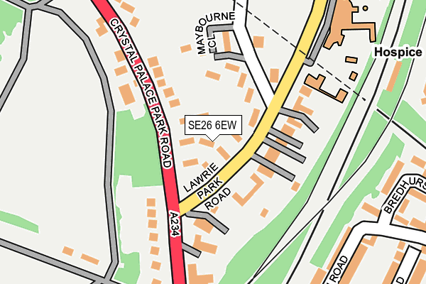 SE26 6EW map - OS OpenMap – Local (Ordnance Survey)