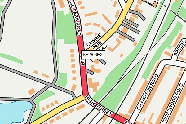 SE26 6EX map - OS OpenMap – Local (Ordnance Survey)