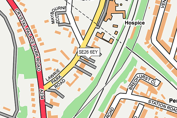 SE26 6EY map - OS OpenMap – Local (Ordnance Survey)