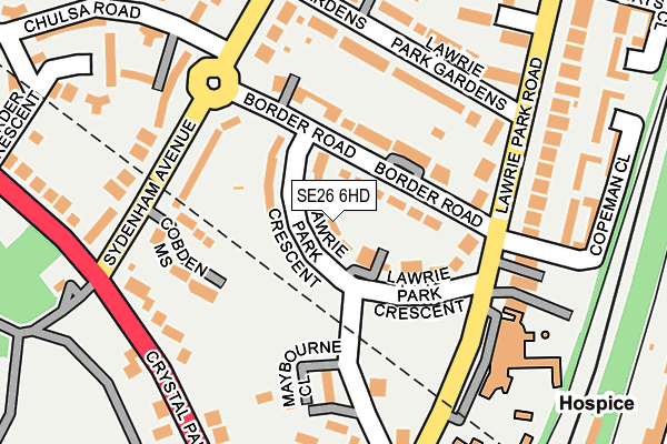 SE26 6HD map - OS OpenMap – Local (Ordnance Survey)