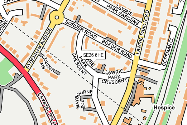 SE26 6HE map - OS OpenMap – Local (Ordnance Survey)