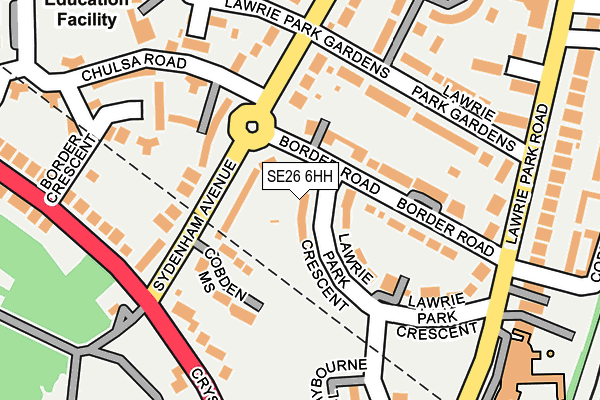 SE26 6HH map - OS OpenMap – Local (Ordnance Survey)