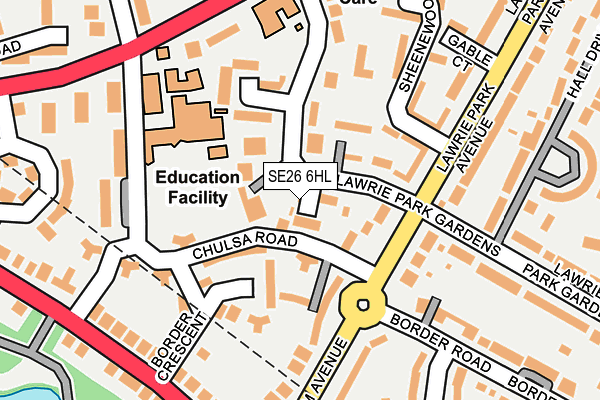 SE26 6HL map - OS OpenMap – Local (Ordnance Survey)