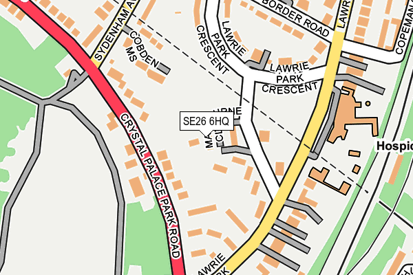 SE26 6HQ map - OS OpenMap – Local (Ordnance Survey)