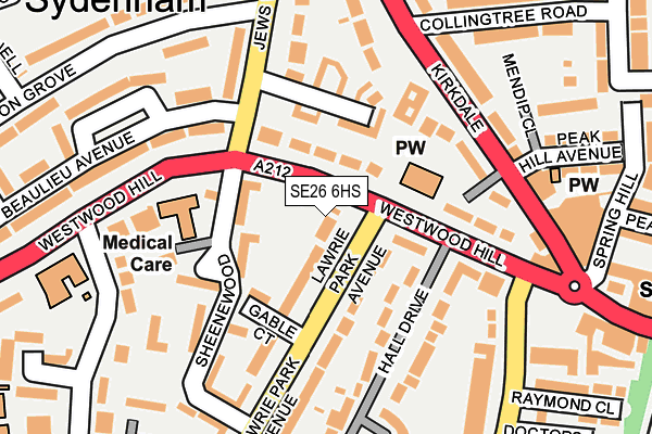 SE26 6HS map - OS OpenMap – Local (Ordnance Survey)