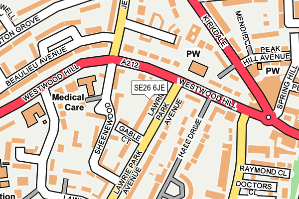 SE26 6JE map - OS OpenMap – Local (Ordnance Survey)