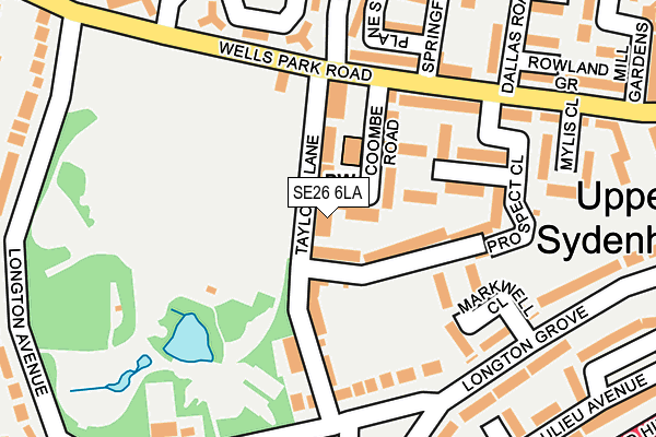 SE26 6LA map - OS OpenMap – Local (Ordnance Survey)