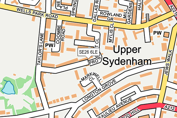 SE26 6LE map - OS OpenMap – Local (Ordnance Survey)