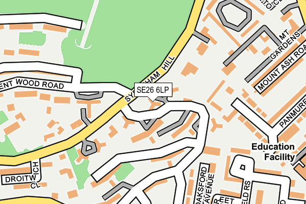 SE26 6LP map - OS OpenMap – Local (Ordnance Survey)