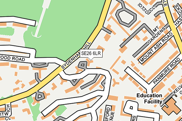 SE26 6LR map - OS OpenMap – Local (Ordnance Survey)