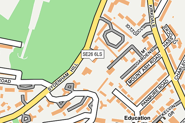 SE26 6LS map - OS OpenMap – Local (Ordnance Survey)