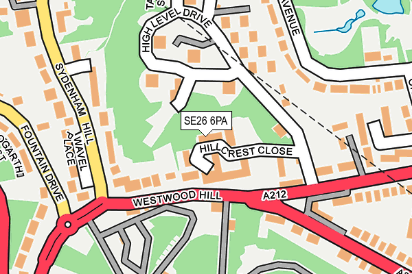 SE26 6PA map - OS OpenMap – Local (Ordnance Survey)