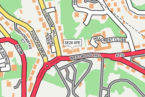 SE26 6PE map - OS OpenMap – Local (Ordnance Survey)