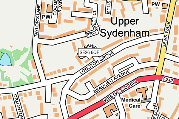 SE26 6QF map - OS OpenMap – Local (Ordnance Survey)