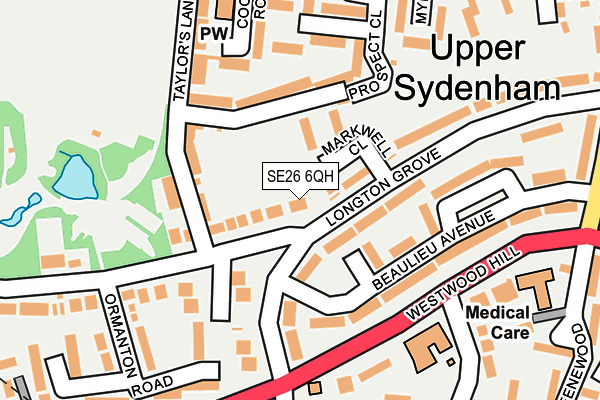 SE26 6QH map - OS OpenMap – Local (Ordnance Survey)