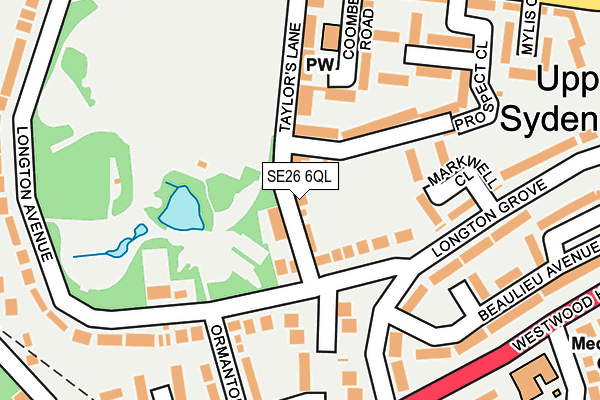 SE26 6QL map - OS OpenMap – Local (Ordnance Survey)