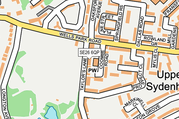 SE26 6QP map - OS OpenMap – Local (Ordnance Survey)