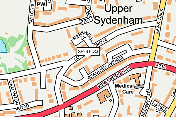 SE26 6QQ map - OS OpenMap – Local (Ordnance Survey)