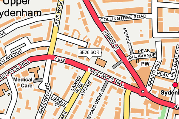 SE26 6QR map - OS OpenMap – Local (Ordnance Survey)