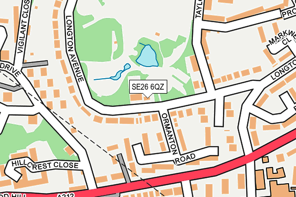 SE26 6QZ map - OS OpenMap – Local (Ordnance Survey)
