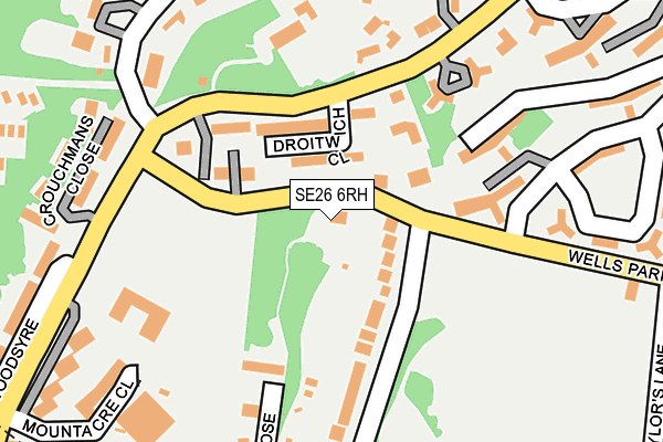 SE26 6RH map - OS OpenMap – Local (Ordnance Survey)
