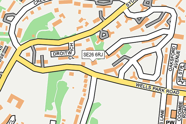 SE26 6RJ map - OS OpenMap – Local (Ordnance Survey)