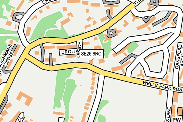 SE26 6RQ map - OS OpenMap – Local (Ordnance Survey)