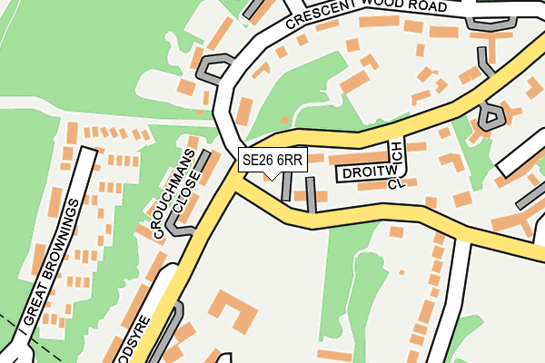 SE26 6RR map - OS OpenMap – Local (Ordnance Survey)