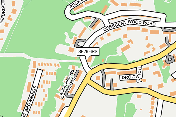 SE26 6RS map - OS OpenMap – Local (Ordnance Survey)