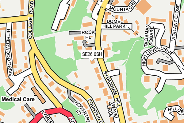 SE26 6SH map - OS OpenMap – Local (Ordnance Survey)