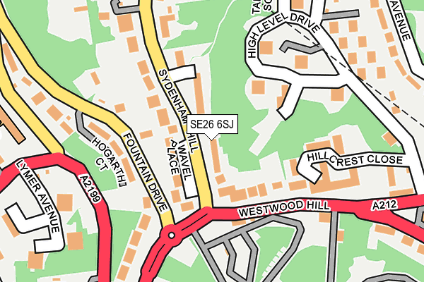 SE26 6SJ map - OS OpenMap – Local (Ordnance Survey)