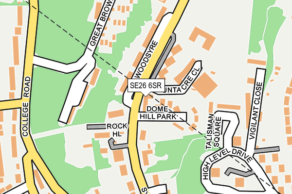SE26 6SR map - OS OpenMap – Local (Ordnance Survey)