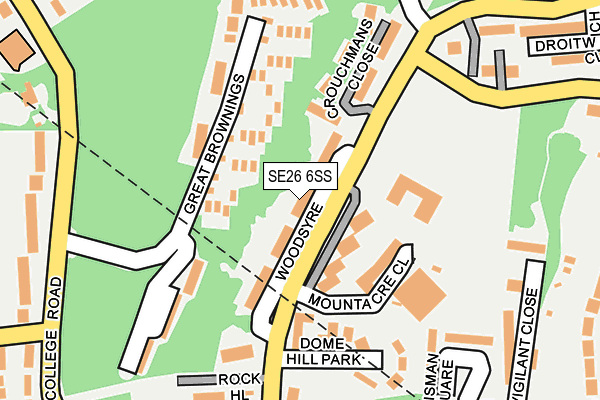 SE26 6SS map - OS OpenMap – Local (Ordnance Survey)