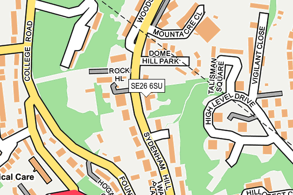 SE26 6SU map - OS OpenMap – Local (Ordnance Survey)