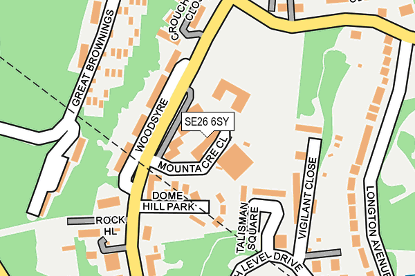 SE26 6SY map - OS OpenMap – Local (Ordnance Survey)