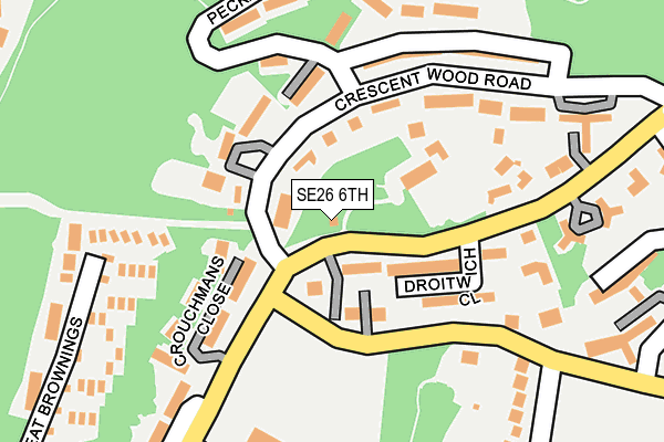 SE26 6TH map - OS OpenMap – Local (Ordnance Survey)