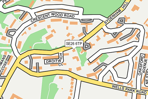 SE26 6TP map - OS OpenMap – Local (Ordnance Survey)